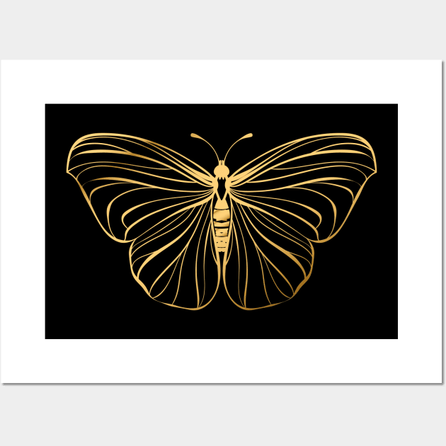 Gold Butterfly Wall Art by OKUR Creative